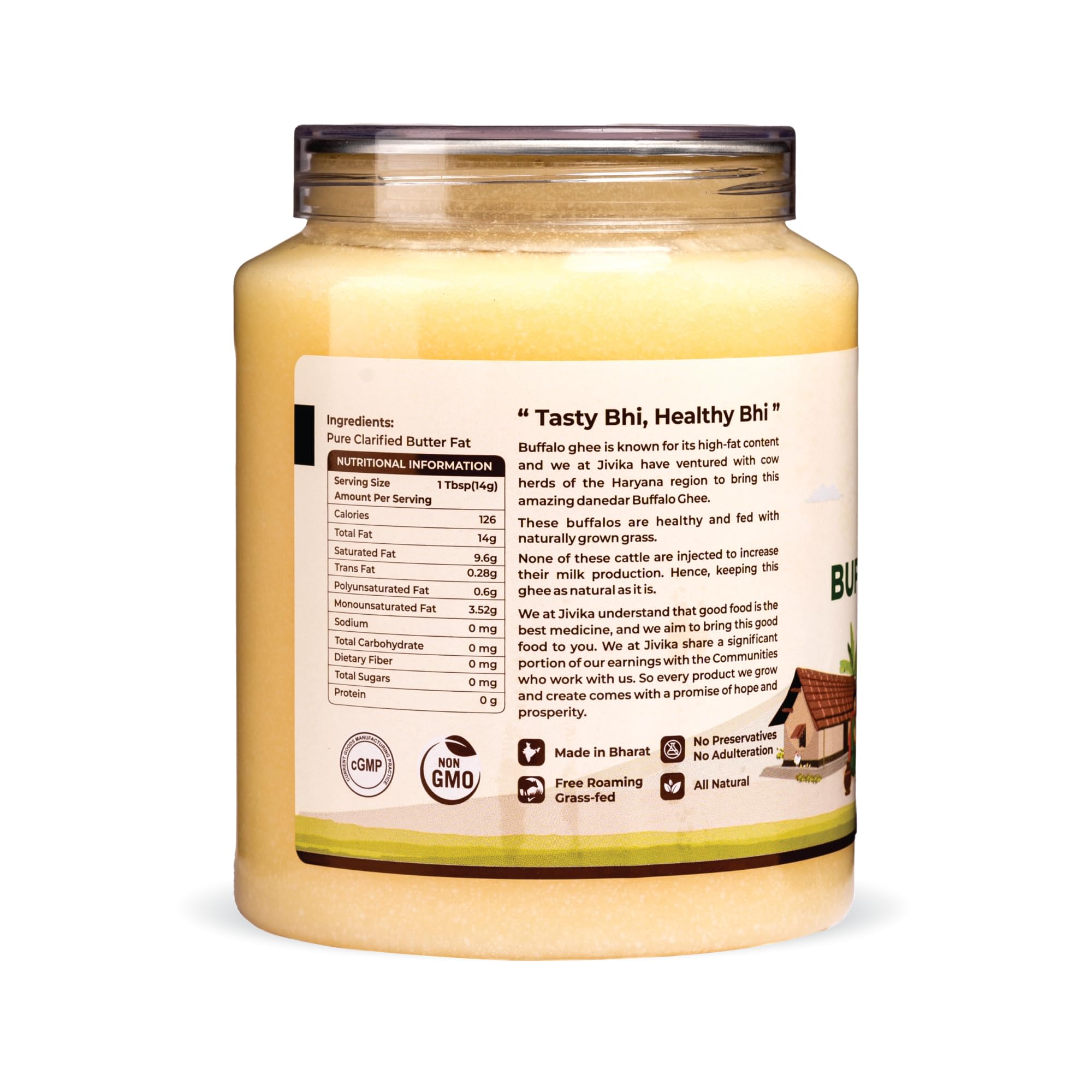 オーガニックGHEE  2個set Amazon.com: Jivika Organics A2 Desi Buffalo Ghee | Grass Fed